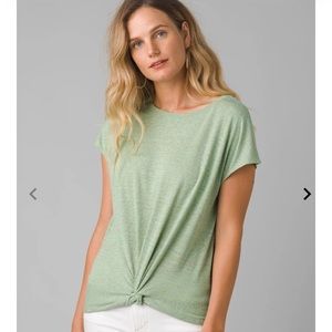 Prana Pacific Drift Green Twisted Tee